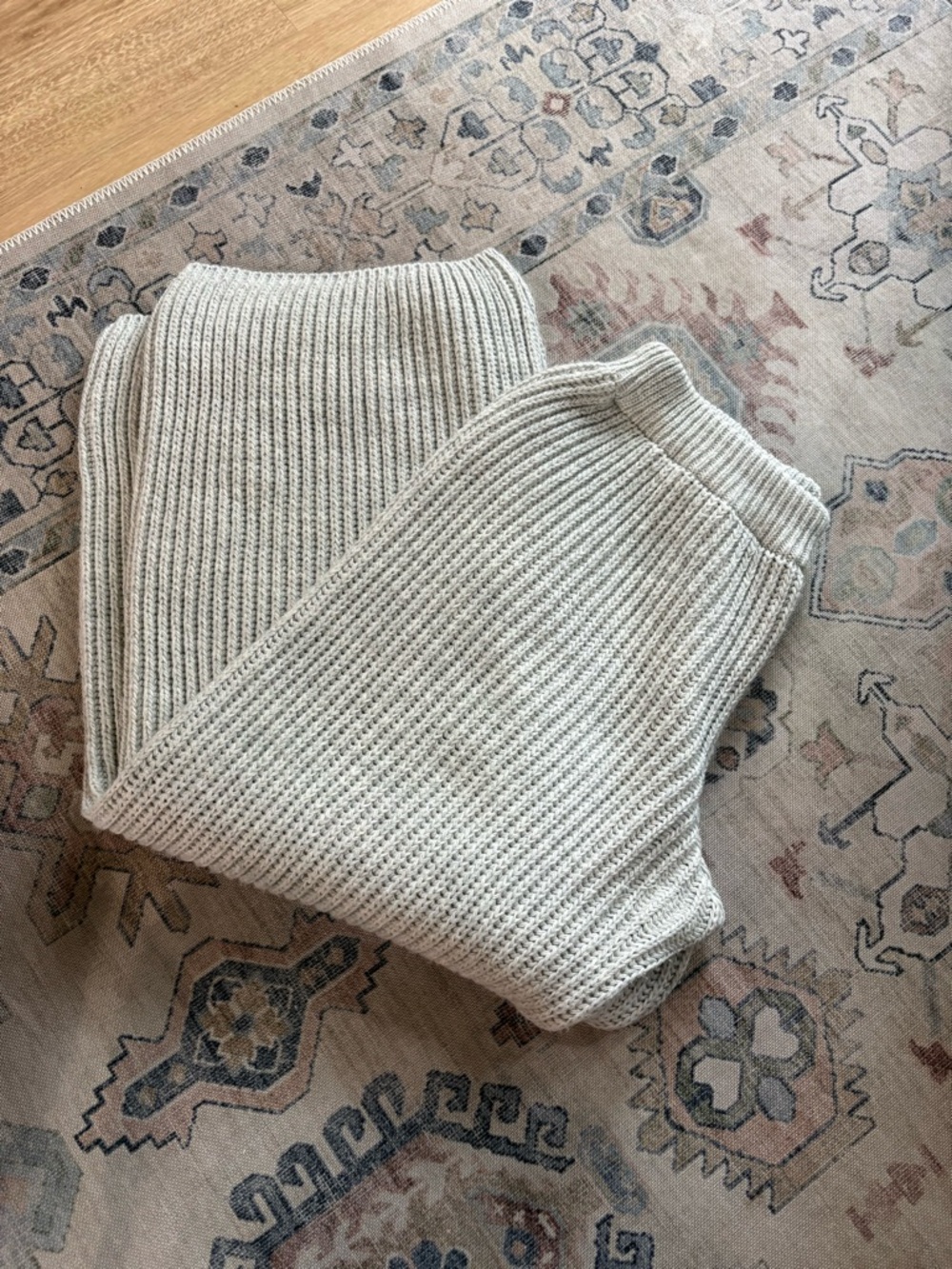 SALE 🌟 MADE IN ITALY | Cozy Knit Wide Leg Pants in Light Grey